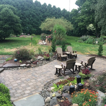 Backyard Landscape Renovation w/ Basalt Column Fountain