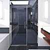 Illusion Frameless Shower Door, Inline Panel, C-Pull, Chrome, 45.75"x70"