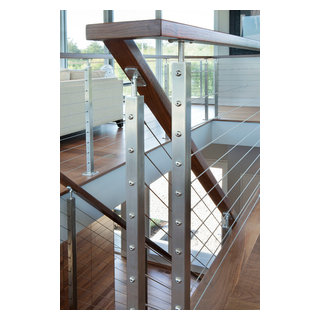 Clearview® Cable Railing - Build Coastal - Modern - Staircase - by AGS ...