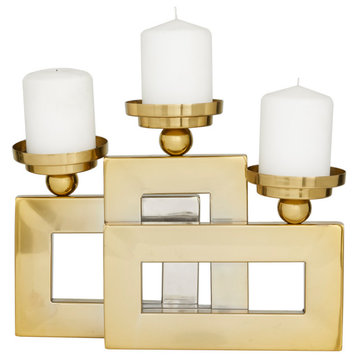 Modern Gold Stainless Steel Metal Candle Holder 560562