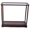 Display Case for Midsize Tall Ship Classic Brown Display Case for Model Ships