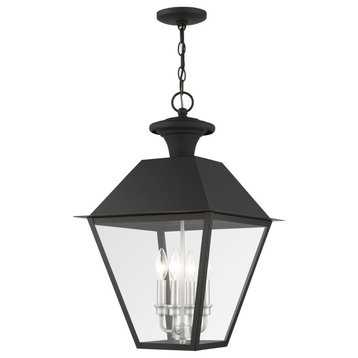 Black Classic, Colonial, Historical, Timeless Outdoor Pendant Lantern