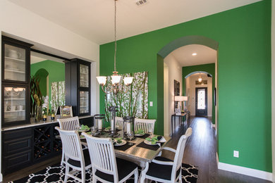 This is an example of a contemporary dining room in Dallas.