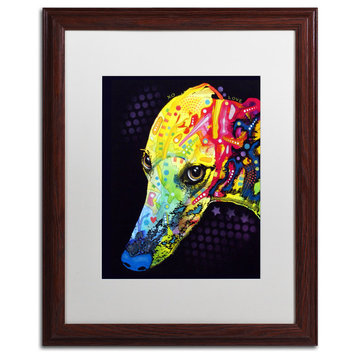 Dean Russo 'Greyhound' Framed Art, Wood Frame, 16"x20", White Matte