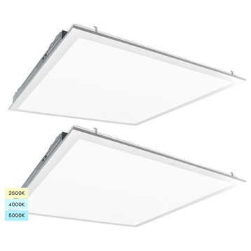 Luxrite 2x2 FT LED Panel Lights 30/35/40W 3CCT Dimmable 2 Pack