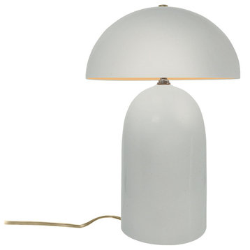 Tall Kava Table Lamp, Matte White/Champagne Gold