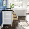 Eviva Dallas 36" White Bathroom Vanity with Absolute Black Granite Countertop