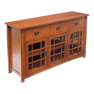 Crafters and Weavers Arts and Crafts Wood Sideboard in Cherry ...