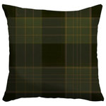 Great BIG Canvas - "Dark Green and Brown Tartan Plaid" Pillow 20"x20" - Whether you're looking to redecorate an entire room or add some extra cushioning to your favorite sofa, our stylish and comfortable accent pillows are a versatile accessory that will not require a massive overhaul of any space. Featuring your chosen design printed on both sides, these accent pillows are both waterproof and mildew resistant, so placing them in your outdoor living space isn't a problem.