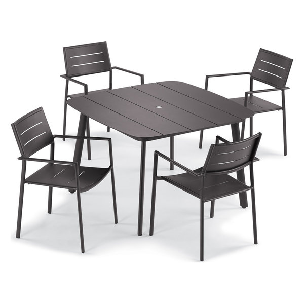 Eiland 5-Piece Dining Table Set, Carbon