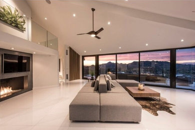 Living room - contemporary living room idea in Phoenix