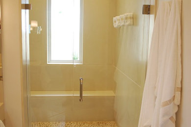 Inspiration for a large modern bathroom remodel in Tampa