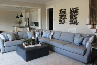 Example of a family room design in Raleigh