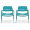 Angelo Outdoor Dining Chair, Set of 2, Matte Teal