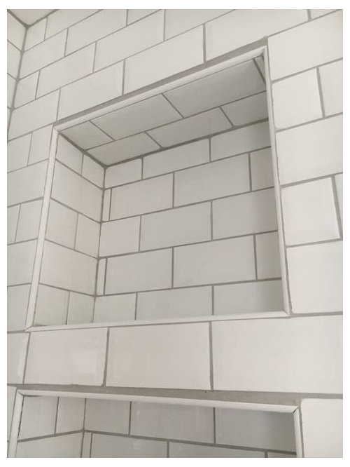 Niches In Bevelled Metro Tile, How To Tile A Niche
