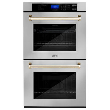 Autograh Edition Stainless Steel Double Wall Oven With Gold, AWDZ-30-G