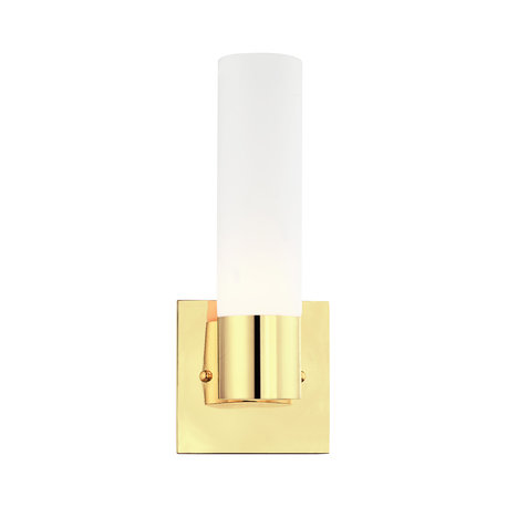Livex Lighting 1-Light ADA Wall Sconce, Polished Brass