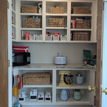 Amish Full overlay cabinetry Alabaster Painted Pantry