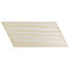 7.13"x16.38" Lambris Naveta Porcelain Floor/Wall Tiles, Set of 13, Blanc