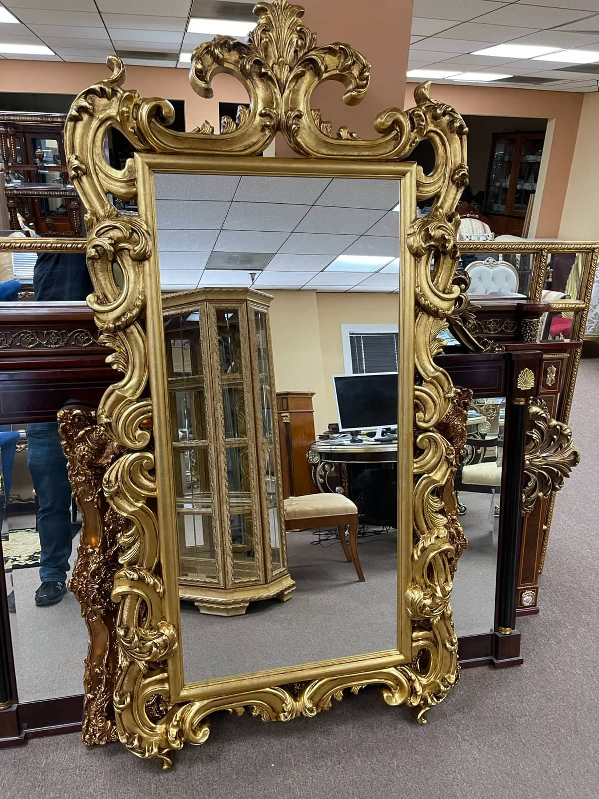 Italian Solid-Wood Gold Mirror - Victorian - Floor Mirrors - by ...