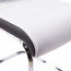 Modern Set of 2 Chairs Upholstered, Faux Leather With Chrome Plated Base, White