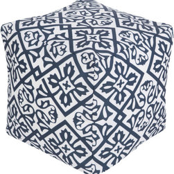Surya Poufs- (POUF-310) - Floor Pillows And Poufs