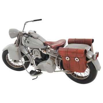 1942 INDIAN MODEL 741 GREY MOTORCYCLE 1:7 scale model Motorcycle metal Decor