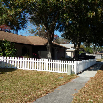 White Picket Fence with Privacy