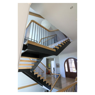 96_Dramatic cantilevered no-riser staircase, Bethesda, MD 20814 ...