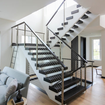 Project #70 | Open-Riser Staircase with Cable Railing
