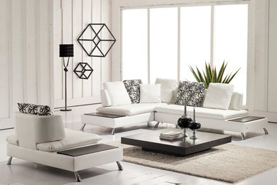 Example of a mid-sized trendy living room design in Amsterdam