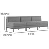 HERCULES Imagination Series LeatherSoft Lounge Set, 3 Pieces, Gray