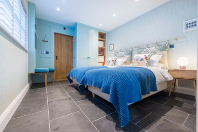 Design ideas for a beach style bedroom in Cornwall.