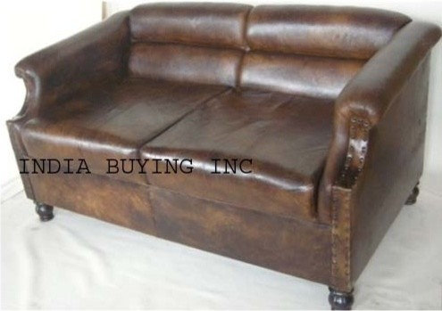 Industrial leather and canvas furniture from India buying inc