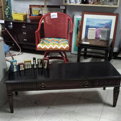 Vintage Hollywood Regency Painted Coffee Table - Coffee And Accent Tables