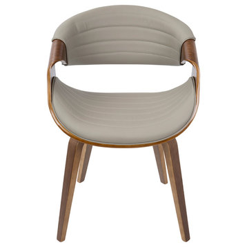 The Aria Dining Chair, Walnut and Gray