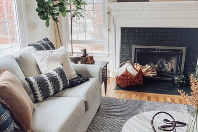 Inspiration for a living room remodel in Boston