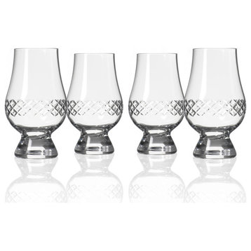 Diamond 6.75oz Scotch Glencairn Glass, Set of 4 Glasses