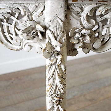 Early 20th Century French Carved Console Table with Marble Top