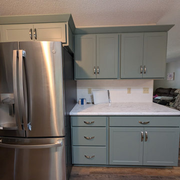 A Fresh New Look with Sage Cabinet Refacing