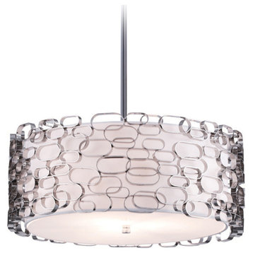 Ventura Blvd. Collection Metal Oval Pattern Round Hanging Fixture
