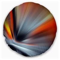 Rays of Speed Large Lines Abstract Throw Pillow, 16" Round