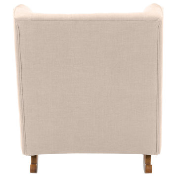 CorLiving Boston Tufted Fabric Rocking Chair, Beige