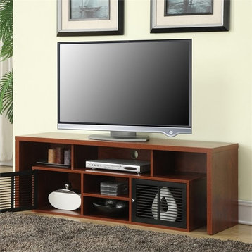 Pemberly Row Transitional Wood TV Stand for TVs up to 62" in Cherry