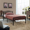 Townhouse Twin Iron Bed, Black