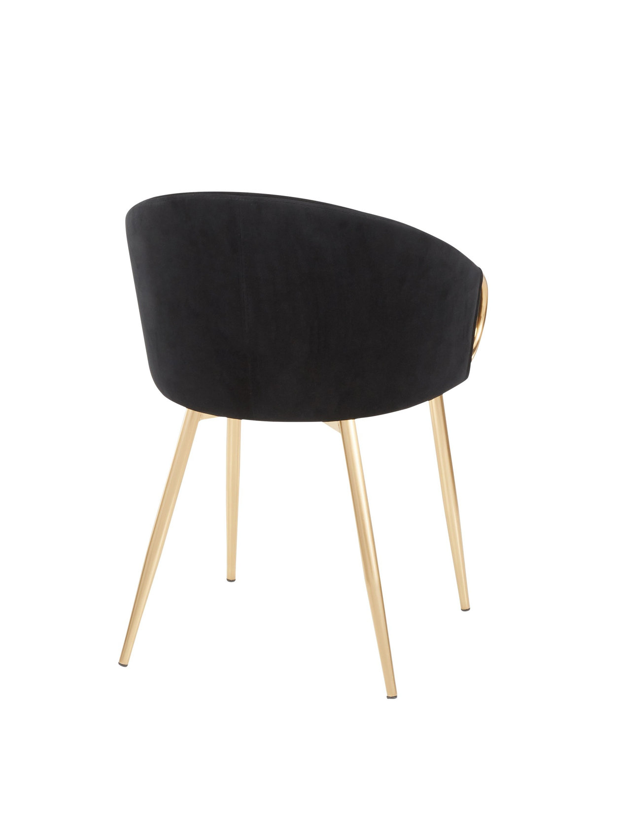 Claire Chair, Gold Metal, Black Velvet