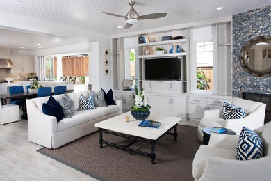 Beach style living room in Other.