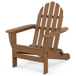 POLYWOOD - Polywood Classic Folding Adirondack Chair, Teak - Summertime and relaxation take on a whole new meaning when you kick back in the comfortably contoured seat of the POLYWOOD Classic Folding Adirondack. This sturdy chair is constructed of solid POLYWOOD lumber that's durable enough to withstand nature's elements. Plus, it comes with the added convenience of folding flat for easy storage and transportation. While this chair is available in a variety of attractive, fade-resistant colors that give the appearance of painted wood, it requires none of the maintenance real wood does. There's no painting, staining or waterproofing involved, nor will this chair splinter, crack, chip, peel or rot. It's also resistant to stains, corrosive substances, salt spray and other environmental stresses. Here's something else you'll like about this easy, worry-free chairit's made right here in the USA and backed by a 20-year warranty.