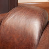 Rocket Brown Top Grain Leather Club Chair