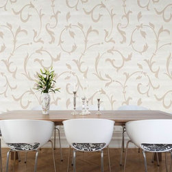Century Classic - Grey Scrolls Wallpaper G581001 - Wallpaper